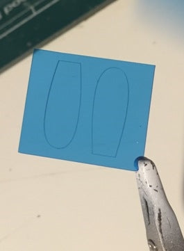 FURBALL FWT-001 1/48 Blue transparent windshield sheet for F-4 Phantom(For Academy and Zoukei-mura)