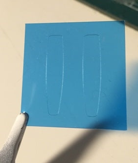 FURBALL FWT-003 1/48 Blue clear windshield sheet for MIG31 Foxhound(For AMK)