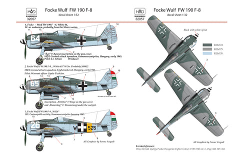 HAD Models 32057 1/32 FW 190 F-8 decal sheet
