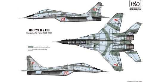HAD Models 32063 1/32 MiG-29 in Hungarian service old painting decal sheet