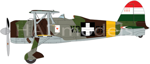 HAD Models 32074 1/32 CR-42 Royal Hungarian Air Force with Cross insignias for ICM kit