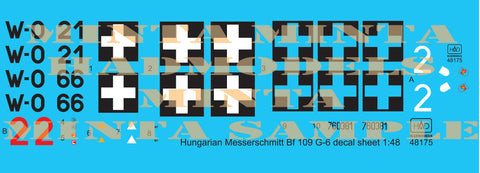 HAD Models 48175 1/48 Messerschmitt Bf 109 G-6 decal sheet