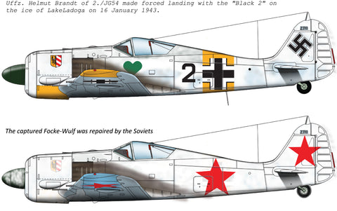 HAD Models 48179 1/48 FW 190 A-4 (Black 2 JG54; + Soviet captured painting) decal sheet