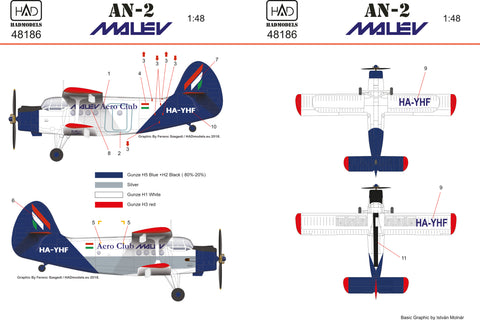 HAD Models 48186 1/48 An-2 MAL?V new painting decal sheet