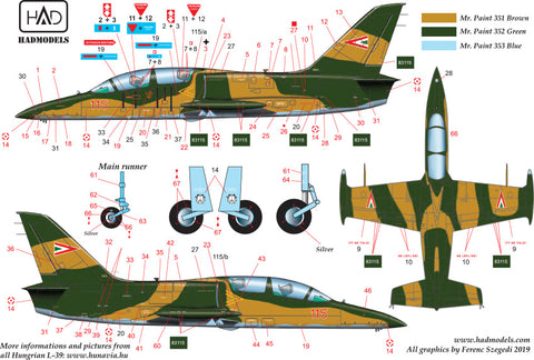 HAD Models 48201 1/48 Aero L-39 ZO in Hungarain service part 1 decal sheet