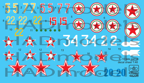HAD Models 48206 1/48 Il-10 part 2 decal sheet