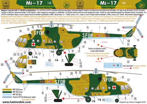HAD Models 48232 1/48 Mi-17 decal sheet
