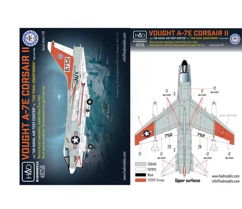 HAD Models 48256 1/48 A-7E US NAVAL Air Test Center ” The final Countdown” decal sheet