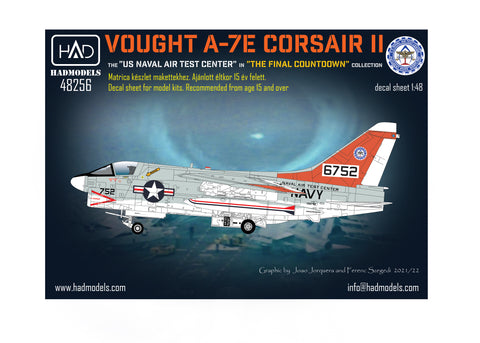 HAD Models 48256 1/48 A-7E US NAVAL Air Test Center ” The final Countdown” decal sheet