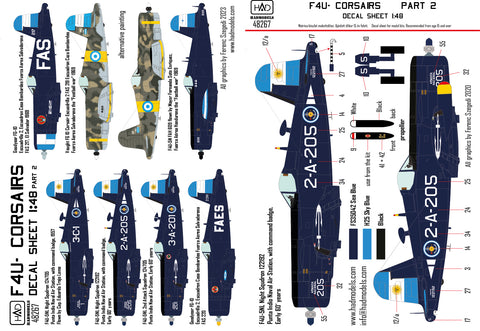 HAD Models 48267 1/48 F4U- Corsairs decal sheet Part 2