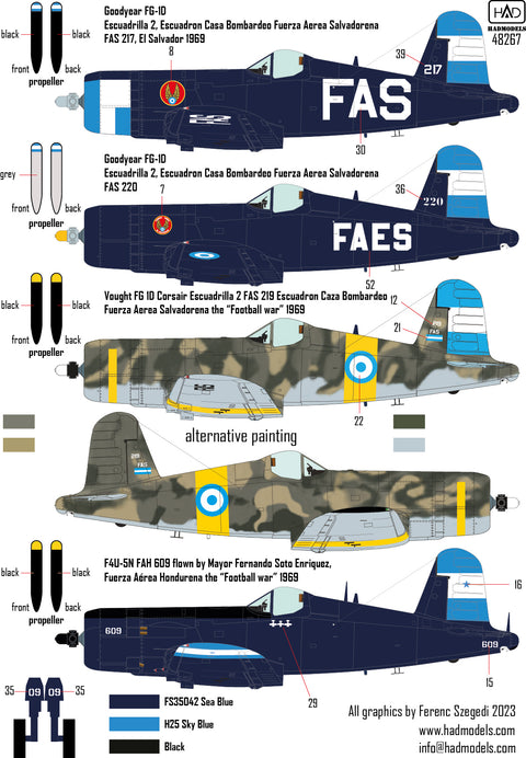 HAD Models 48267 1/48 F4U- Corsairs decal sheet Part 2