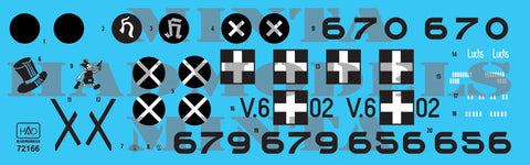 HAD Models 72166 1/72 Bf 109 B/D decal sheet