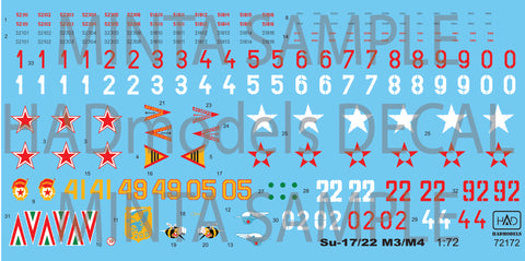 HAD Models 72172 1/72 Su-17 / 22 decal sheet