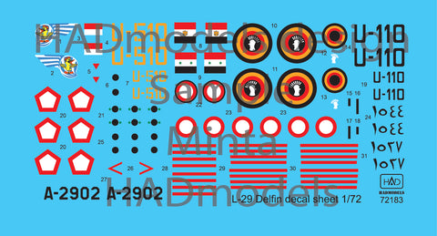 HAD Models 72183 1/72 L-29 decal sheet