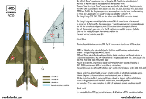 HAD Models 72235 1/72 MiG-21 UM 5091 ”Dong?” Squadron with star national insignias