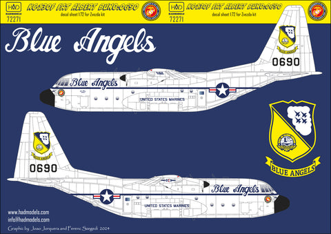 HAD Models 72271 1/72 KC-130F Fat Albert 0690 decal sheet