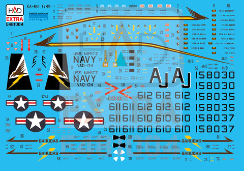 HAD Models E481004 1/48 EA-6B Prowler VAQ-134 ”GARUDAS” in the ”Final Countdown” decal sheet