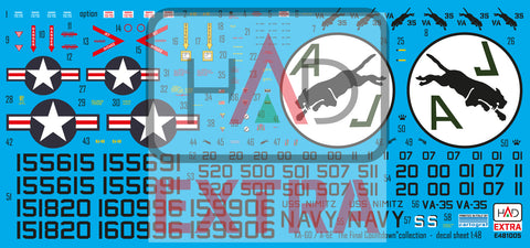 HAD Models E481005 1/48 A-6E Intruder ”The final Countdown” decal sheet