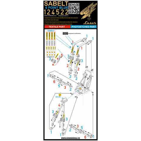 HGW 124522 1/24 SABELT 6 POINT BLUE