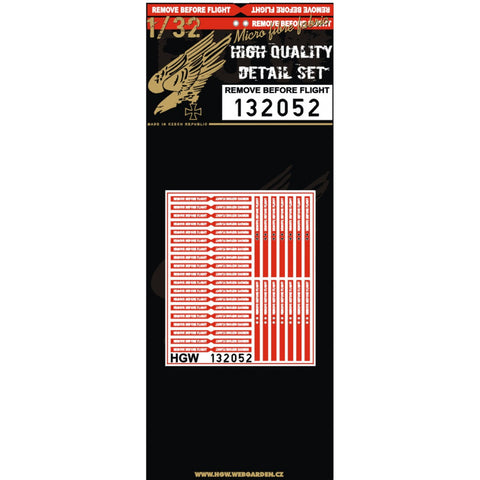 HGW Models 132052 1/32 Remove Before Flight U.S. flags, RBF