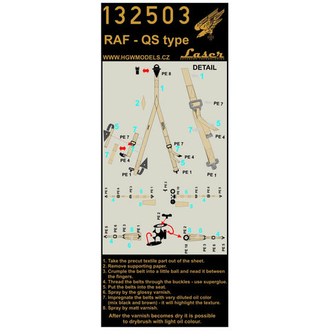 HGW Models 132503 1/32 RAF - Late pre-cut (laser) | WWII era