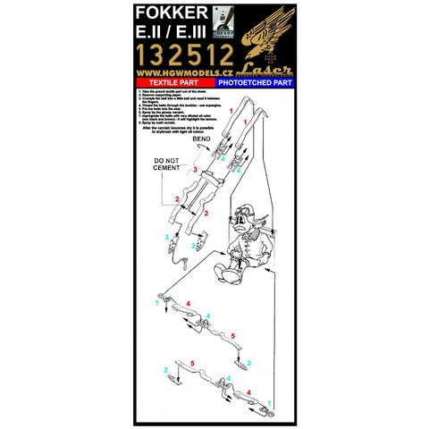 HGW Models 132512 1/32 Fokker E.II / E.III pre-cut (laser) | Wingnut Wings