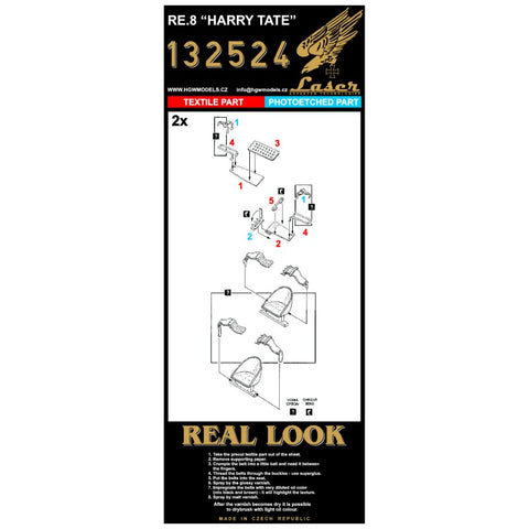 HGW Models 132524 1/32 RE.8 Harry Tate pre-cut (laser) | Wingnut Wings