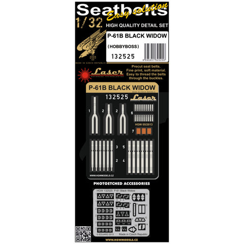 HGW Models 132525 1/32 P-61B Black Widow pre-cut (laser) | HobbyBoss