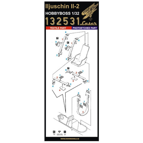 HGW Models 132531 1/32 Iljuschin Il-2 pre-cut (laser) | HobbyBoss