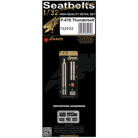 HGW Models 132532 1/32 P-47D Thunderbolt pre-cut (laser) | Hasegawa, Revell, Trumpet.