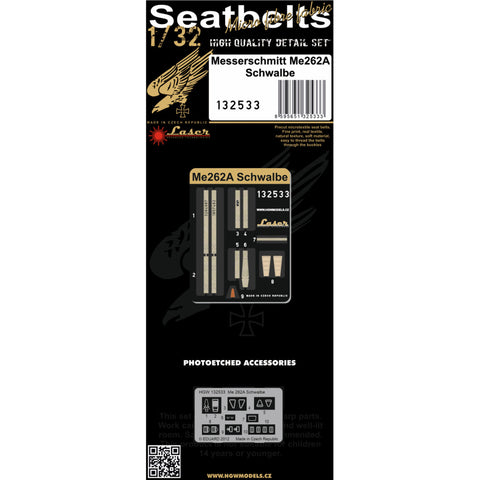 HGW Models 132533 1/32 Messerschmitt Me 262A Schwalbe pre-cut (laser) | Revell, Trumpeter