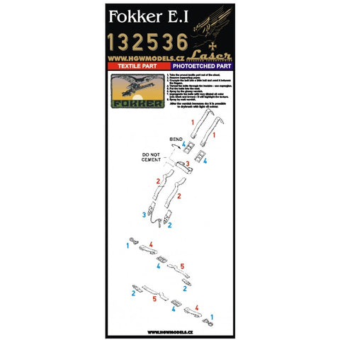 HGW Models 132536 1/32 Fokker E.I pre-cut (laser) | Wingnut Wings