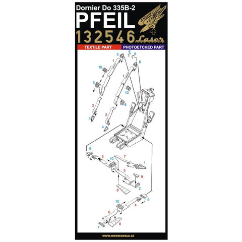 HGW Models 132546 1/32 Dornier Do 335B-2 Pfeil pre-cut (laser) | HK Models