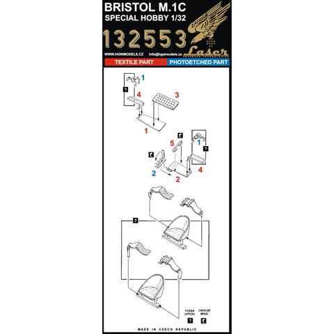 HGW Models 132553 1/32 Bristol M.1C pre-cut (laser) | Special Hobby