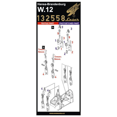 HGW Models 132558 1/32 Hansa Brandenburg W.12 pre-cut (laser) | Wingnut Wings