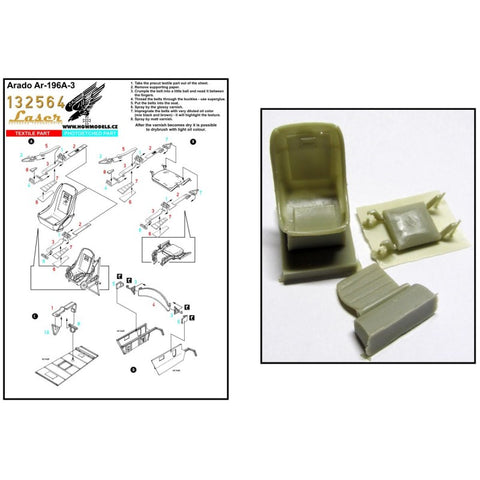 HGW Models 132564 1/32 Arado Ar 196A-3 + Resin Seats pre-cut (laser) | Revell