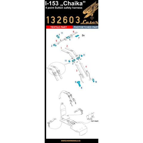 HGW Models 132603 1/32 I-153 Chaika pre-cut (laser) | ICM