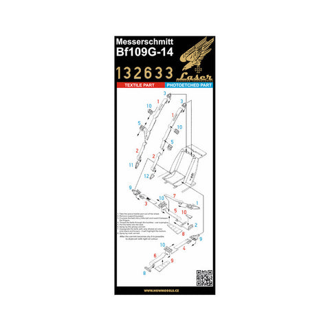 HGW Models 132633 1/32 Bf109G-14 - Standard pre-cut (laser)