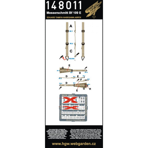 HGW Models 148011 1/48 Messerschmitt Bf 109E 2 sets | Eduard