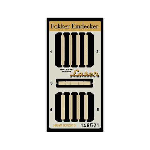 HGW Models 148521 1/48 Fokker Eindecker pre-cut (laser) | Eduard