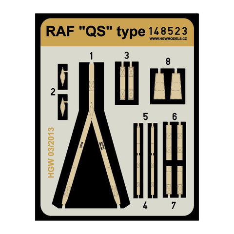 HGW Models 148523 1/48 RAF "QS" Type pre-cut (laser)
