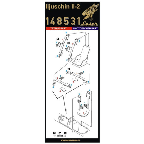 HGW Models 148531 1/48 Iljuschin Il-2 pre-cut (laser)