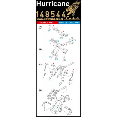 HGW Models 148544 1/48 Hurricane pre-cut (laser)