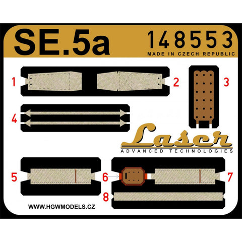 HGW Models 148553 1/48 SE.5a pre-cut (laser) | Eduard
