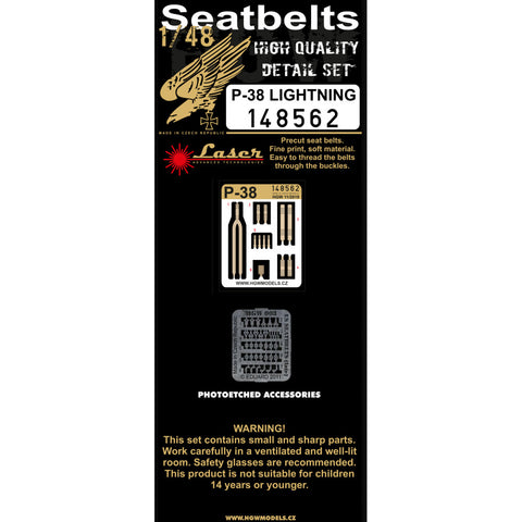HGW Models 148562 1/48 P-38 Lightning pre-cut (laser)