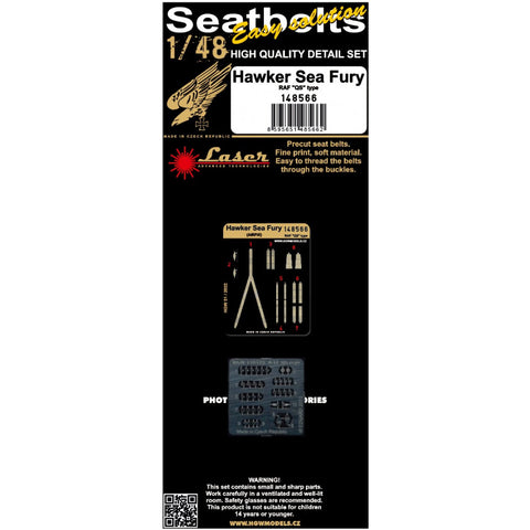 HGW Models 148566 1/48 Hawker Sea Fury - QS type pre-cut (laser) | RAF "QS" Type
