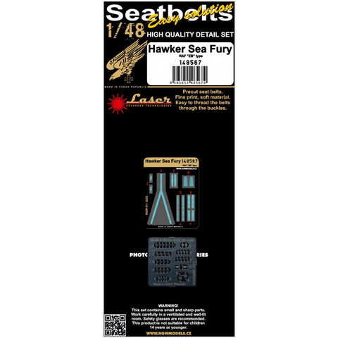 HGW Models 148567 1/48 Hawker Sea Fury - ZB type pre-cut (laser) | RAF "ZB" Type