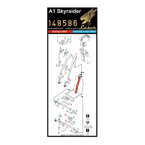 HGW Models 148586 1/48 A1 Skyraider pre-cut (laser)