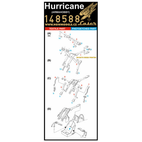HGW Models 148588 1/48 HAWKER HURRICANE pre-cut (laser) | ARMAHOBBY