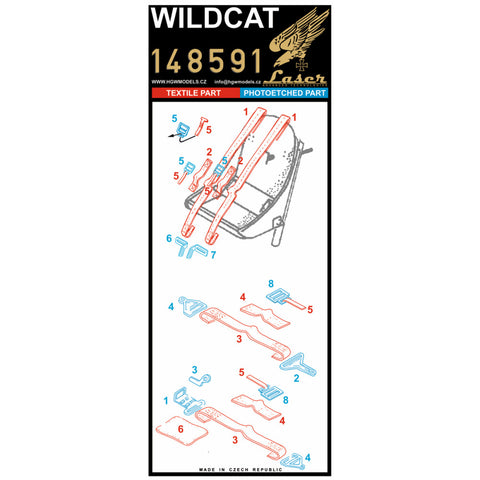 HGW Models 148591 1/48 Wildcat pre-cut (laser)